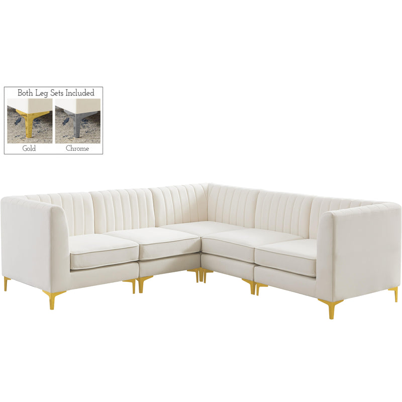 Meridian Alina Fabric Sectional 604Cream-Sec5C IMAGE 1