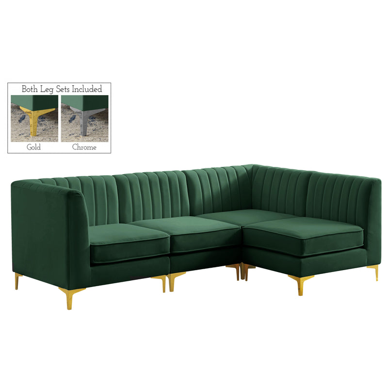 Meridian Alina Fabric Sectional 604Green-Sec4A IMAGE 1