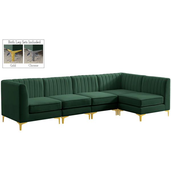 Meridian Alina Fabric Sectional 604Green-Sec5B IMAGE 1