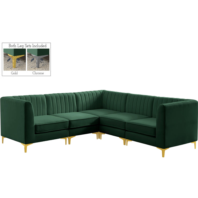 Meridian Alina Fabric Sectional 604Green-Sec5C IMAGE 1