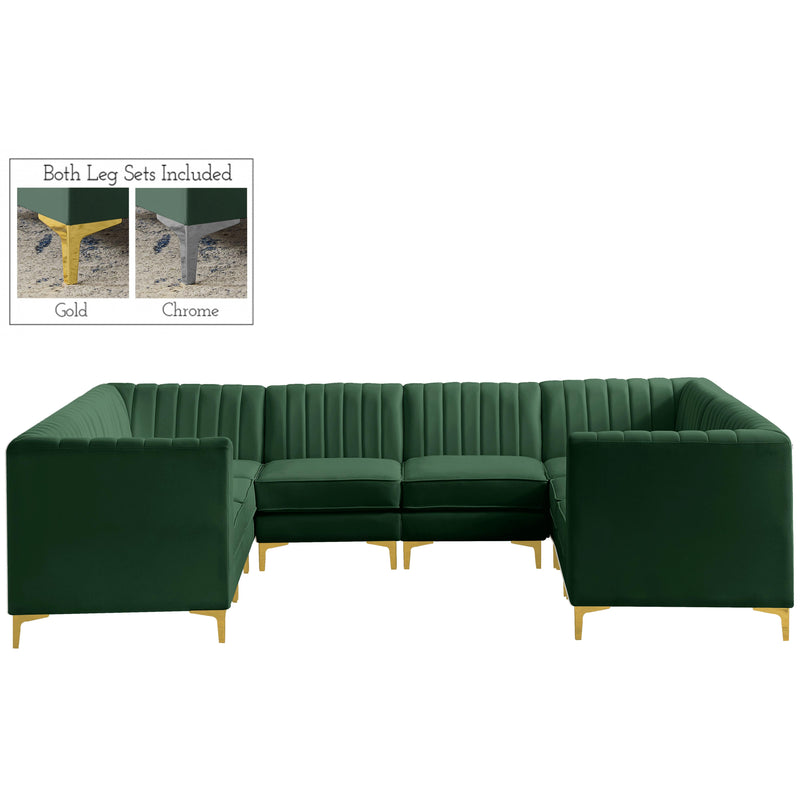 Meridian Alina Fabric Sectional 604Green-Sec8B IMAGE 1