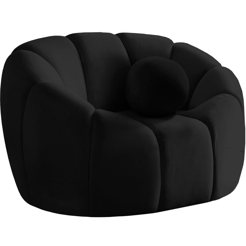 Meridian Elijah Stationary Fabric Chair 613Black-C IMAGE 1