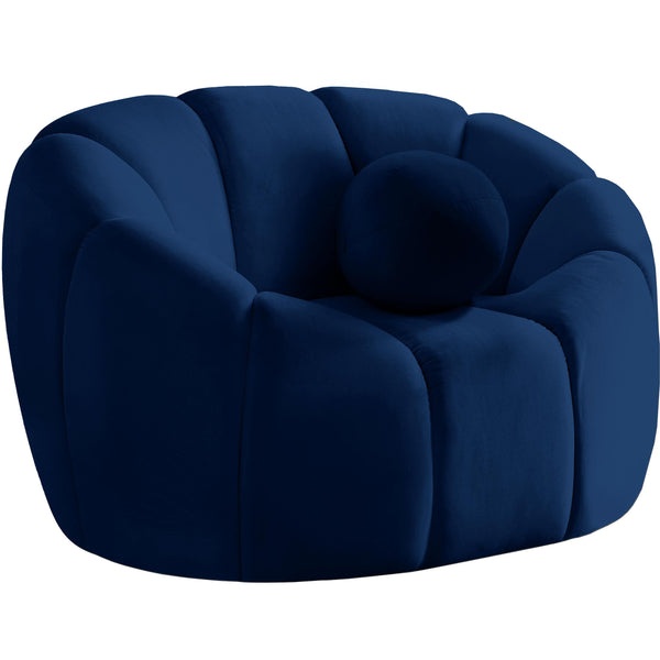 Meridian Elijah Stationary Fabric Chair 613Navy-C IMAGE 1