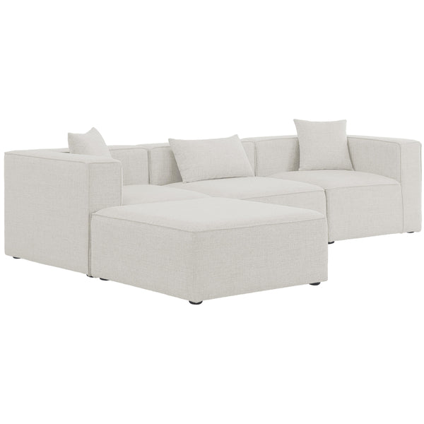 Meridian Cube Fabric Sectional 630Cream-Sec4A IMAGE 1