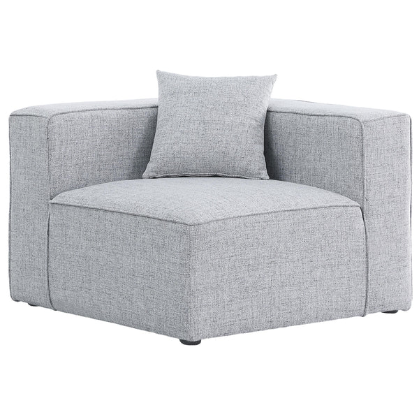 Meridian Cube Stationary Fabric Chair 630Grey-Corner IMAGE 1