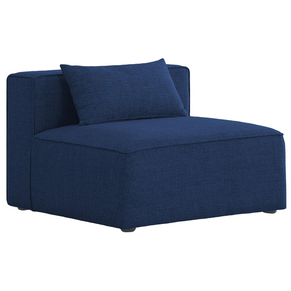 Meridian Cube Stationary Fabric Chair 630Navy-Armless IMAGE 1