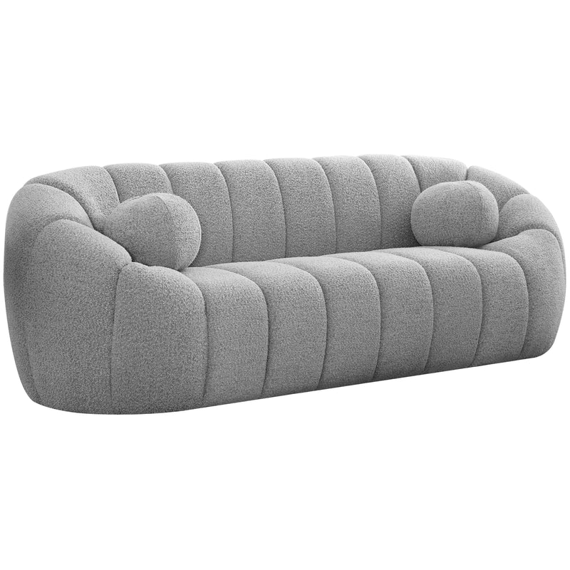 Meridian Elijah Stationary Fabric Sofa 644Grey-S IMAGE 1