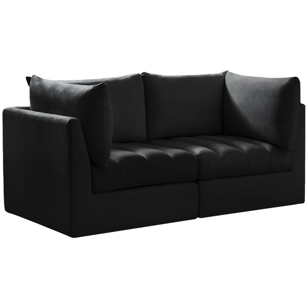 Meridian Jacob Stationary Fabric Sofa 649Black-S66 IMAGE 1