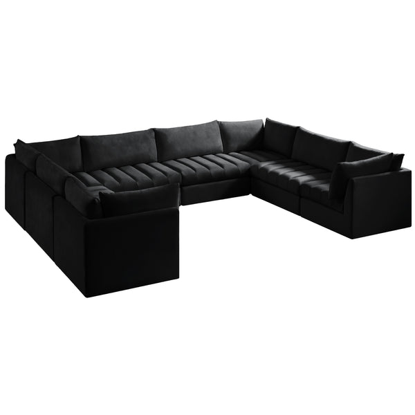 Meridian Jacob Fabric Sectional 649Black-Sec8A IMAGE 1