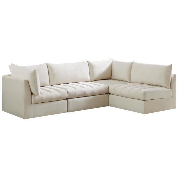 Meridian Jacob Fabric Sectional 649Cream-Sec4A IMAGE 1