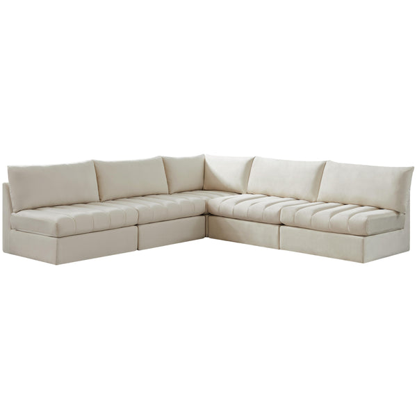 Meridian Jacob Fabric Sectional 649Cream-Sec5B IMAGE 1