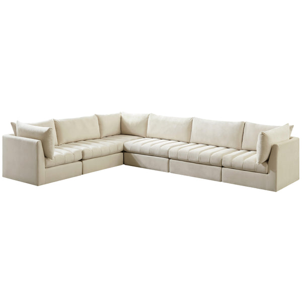 Meridian Jacob Fabric Sectional 649Cream-Sec6A IMAGE 1