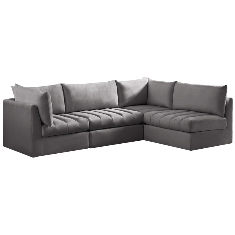 Meridian Jacob Fabric Sectional 649Grey-Sec4A IMAGE 1