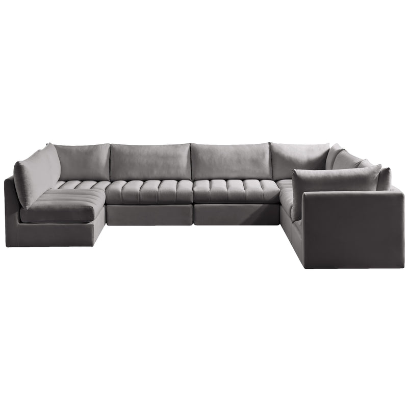 Meridian Jacob Fabric Sectional 649Grey-Sec7A IMAGE 1