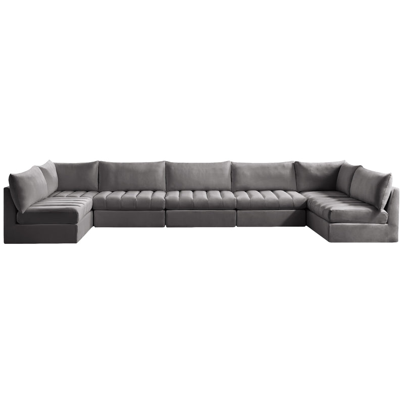 Meridian Jacob Fabric Sectional 649Grey-Sec7C IMAGE 1