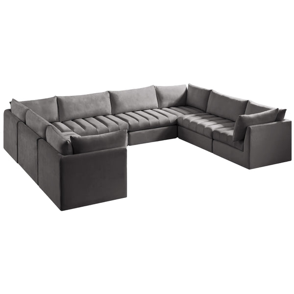 Meridian Jacob Fabric Sectional 649Grey-Sec8A IMAGE 1