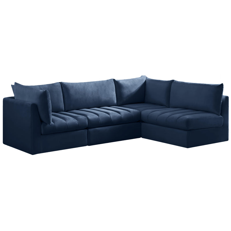 Meridian Jacob Fabric Sectional 649Navy-Sec4A IMAGE 1