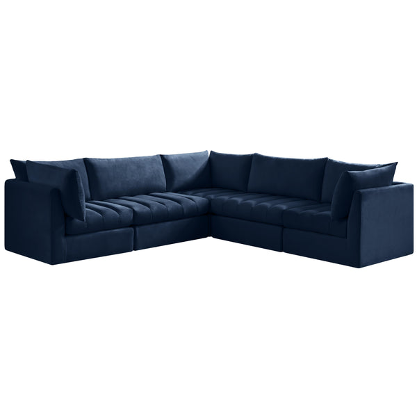 Meridian Jacob Fabric Sectional 649Navy-Sec5C IMAGE 1