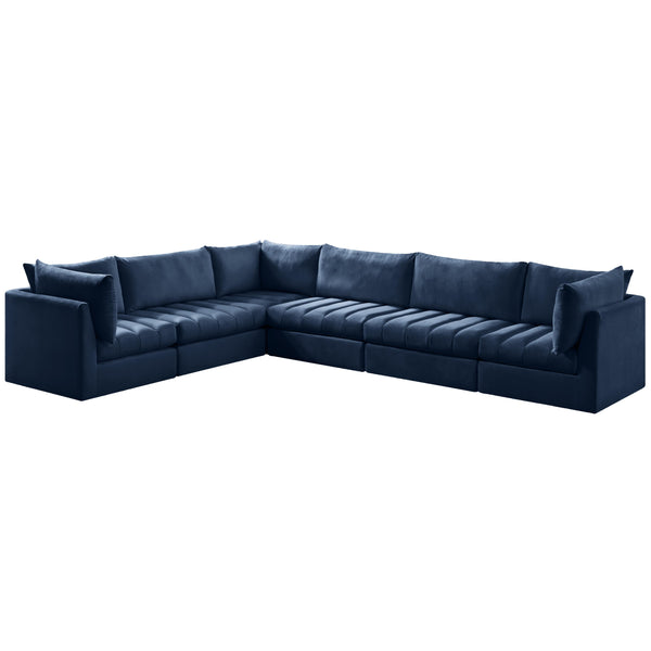 Meridian Jacob Fabric Sectional 649Navy-Sec6A IMAGE 1