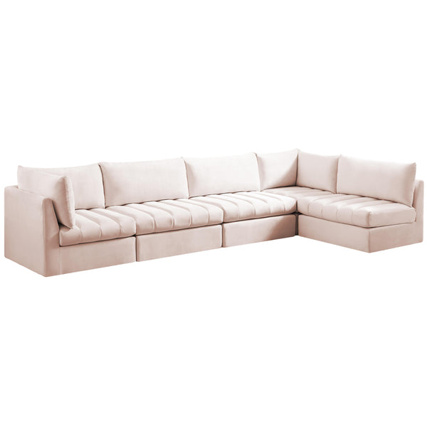 Meridian Jacob Fabric Sectional 649Pink-Sec5A IMAGE 1