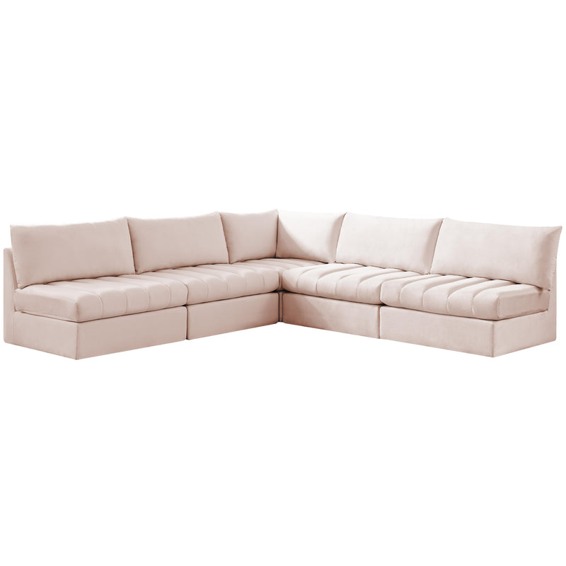 Meridian Jacob Fabric Sectional 649Pink-Sec5B IMAGE 1