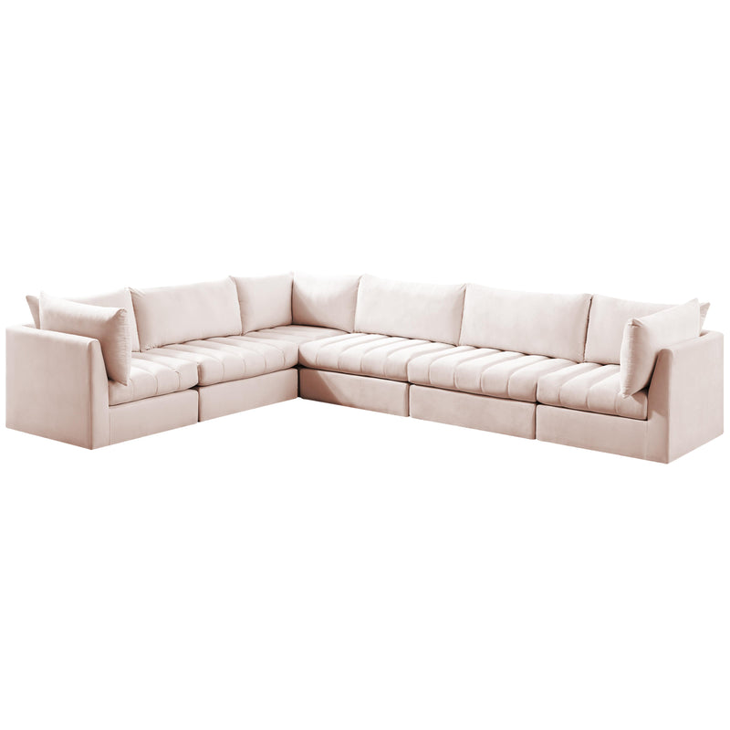 Meridian Jacob Fabric Sectional 649Pink-Sec6A IMAGE 1