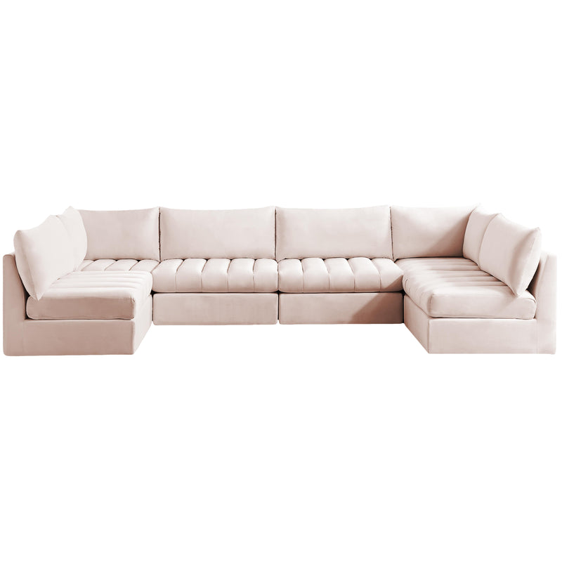 Meridian Jacob Fabric Sectional 649Pink-Sec6B IMAGE 1