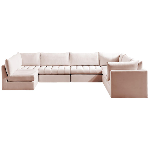 Meridian Jacob Fabric Sectional 649Pink-Sec7A IMAGE 1