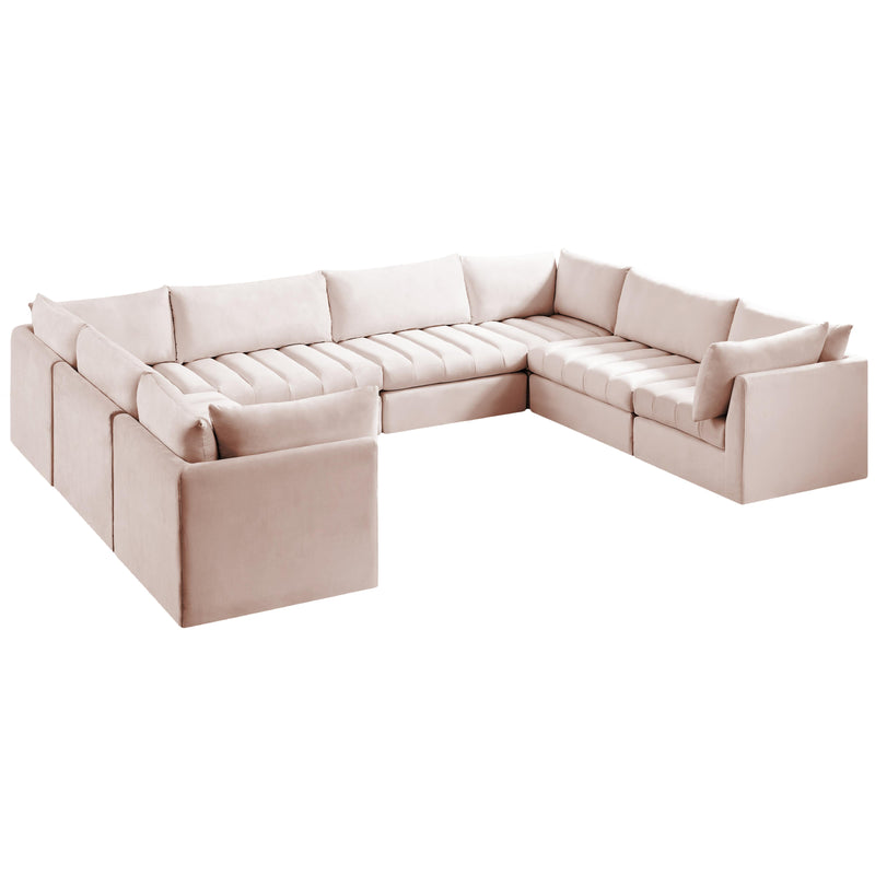 Meridian Jacob Fabric Sectional 649Pink-Sec8A IMAGE 1