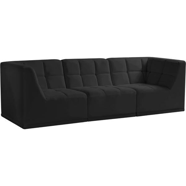 Meridian Relax Stationary Fabric Sofa 650Black-S98 IMAGE 1