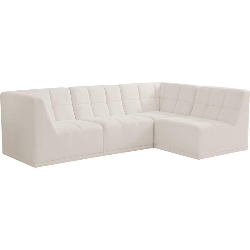 Meridian Relax Fabric Sectional 650Cream-Sec4A IMAGE 1