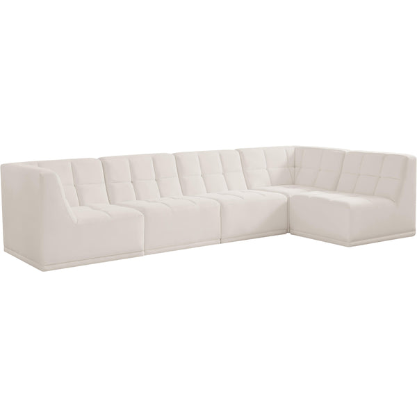 Meridian Relax Fabric Sectional 650Cream-Sec5A IMAGE 1