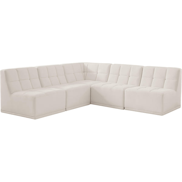 Meridian Relax Fabric Sectional 650Cream-Sec5C IMAGE 1