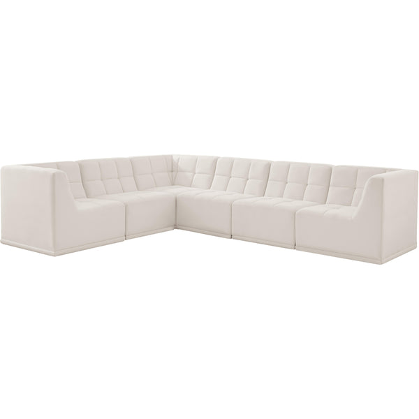 Meridian Relax Fabric Sectional 650Cream-Sec6A IMAGE 1