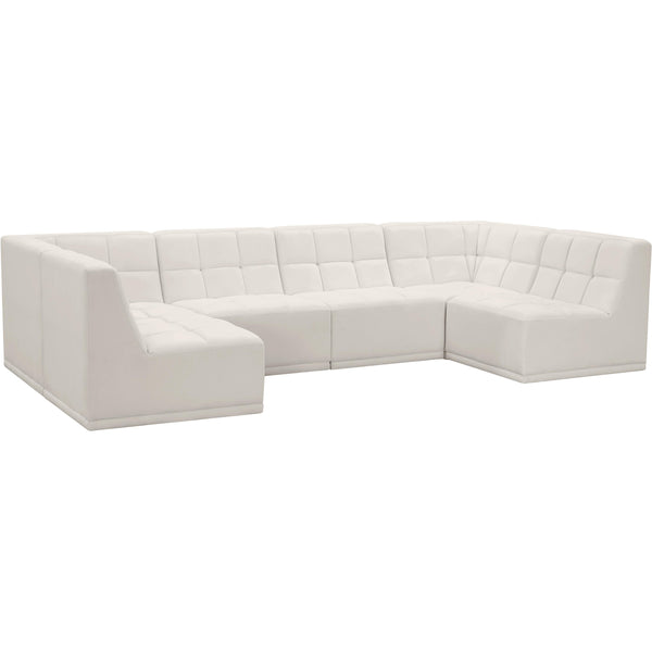 Meridian Relax Fabric Sectional 650Cream-Sec6B IMAGE 1