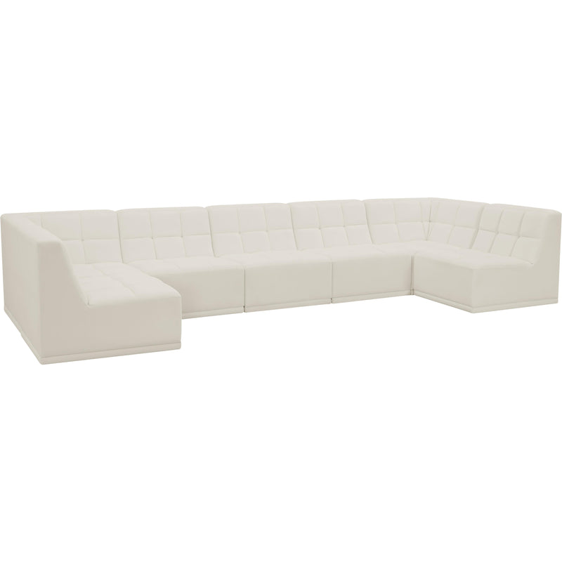 Meridian Relax Fabric Sectional 650Cream-Sec7A IMAGE 1