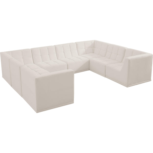 Meridian Relax Fabric Sectional 650Cream-Sec8A IMAGE 1