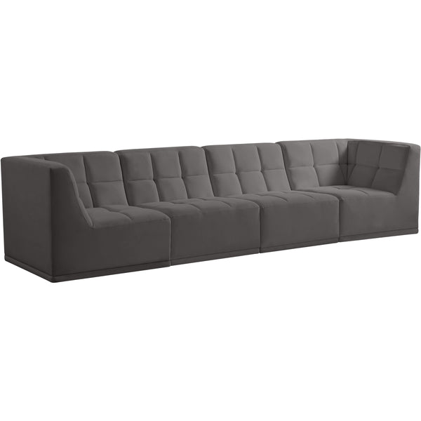 Meridian Relax Stationary Fabric Sofa 650Grey-S128 IMAGE 1