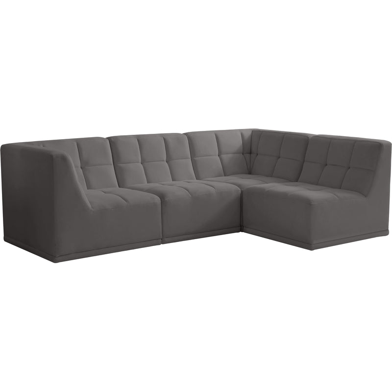 Meridian Relax Fabric Sectional 650Grey-Sec4A IMAGE 1