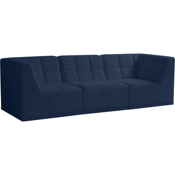 Meridian Relax Stationary Fabric Sofa 650Navy-S98 IMAGE 1