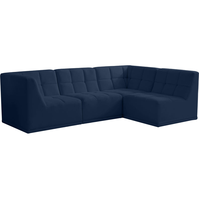 Meridian Relax Fabric Sectional 650Navy-Sec4A IMAGE 1