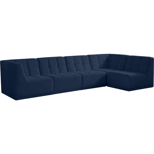 Meridian Relax Fabric Sectional 650Navy-Sec5A IMAGE 1