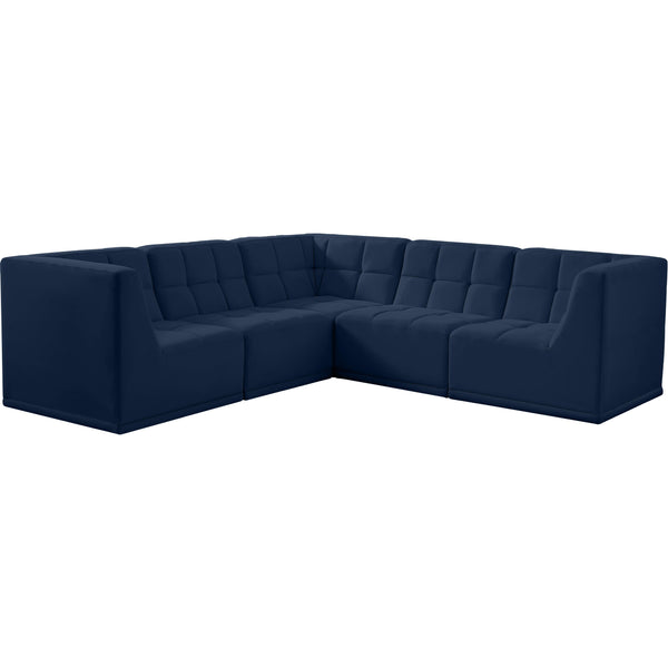 Meridian Relax Fabric Sectional 650Navy-Sec5B IMAGE 1