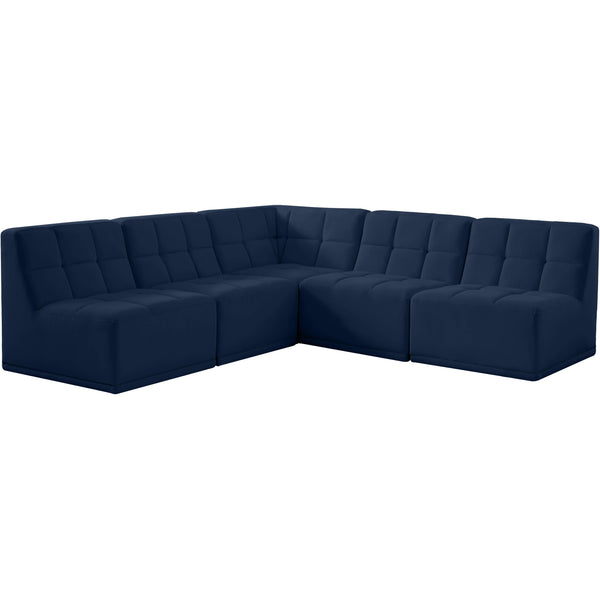 Meridian Relax Fabric Sectional 650Navy-Sec5C IMAGE 1