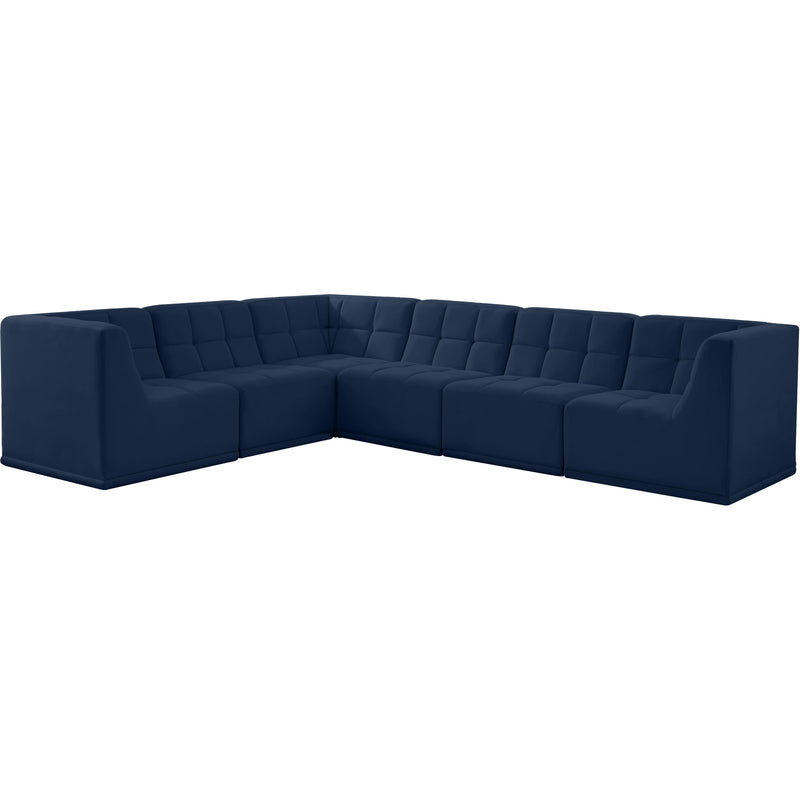 Meridian Relax Fabric Sectional 650Navy-Sec6A IMAGE 1