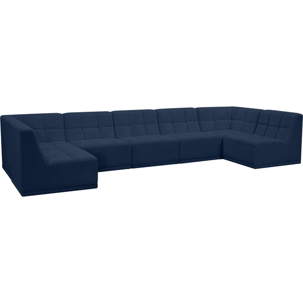 Meridian Relax Fabric Sectional 650Navy-Sec7A IMAGE 1