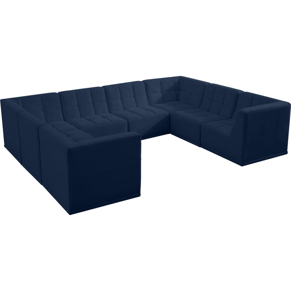 Meridian Relax Fabric Sectional 650Navy-Sec8A IMAGE 1