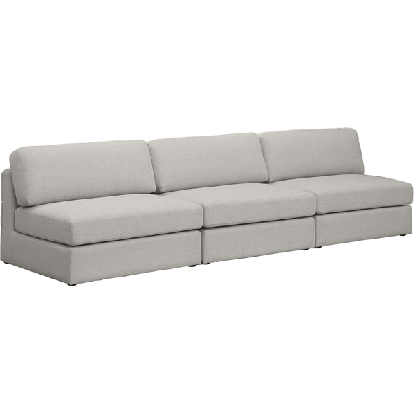 Meridian Beckham Stationary Fabric Sofa 681Beige-S114B IMAGE 1