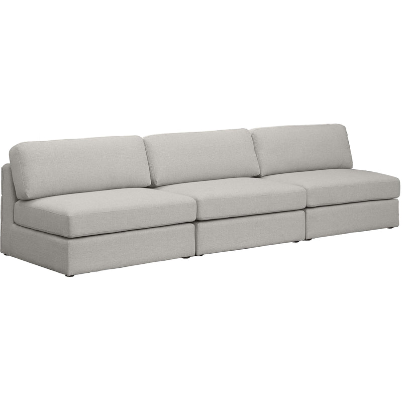 Meridian Beckham Stationary Fabric Sofa 681Beige-S114B IMAGE 1