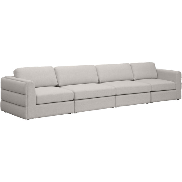 Meridian Beckham Stationary Fabric Sofa 681Beige-S152A IMAGE 1